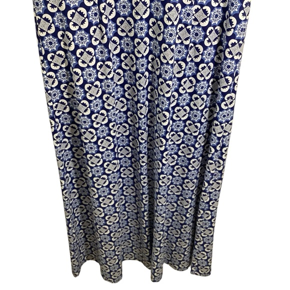 Talbots Blue Floral Sleeveless Maxi Dress - Picture 6 of 8
